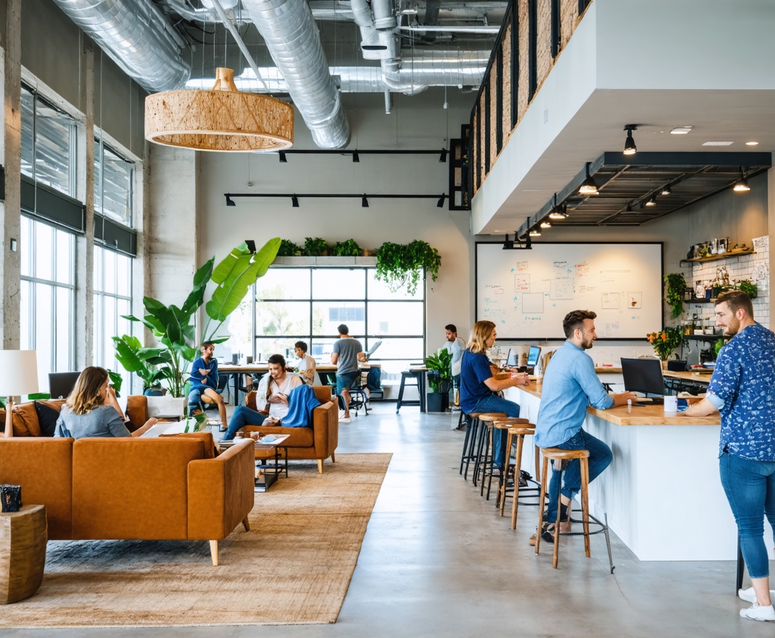 A bright, open-plan tech office in Austin